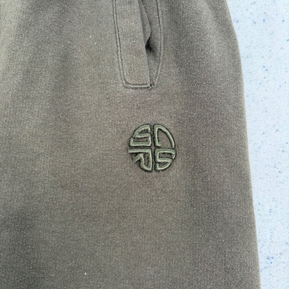 Soul‎ Star Joggers Olive Green Sweatpants Drawstring Tapered Athleisure Lounge L - Picture 3 of 6